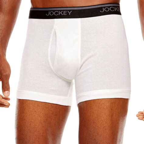 jockey men s underwear staycool boxer brief 3 pack white m