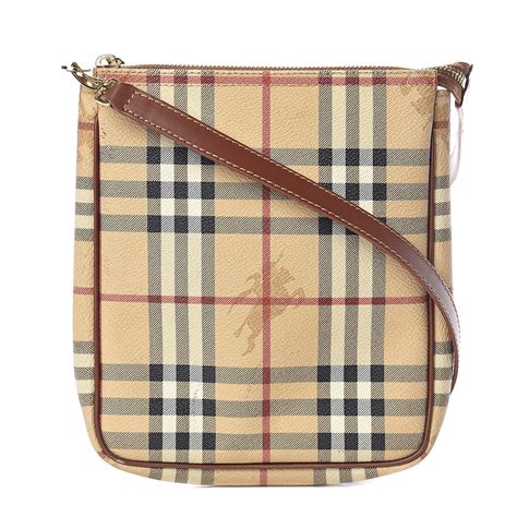 Burberry Haymarket Check Crossbody Bag Brown 527630