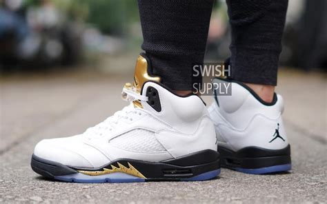 Air jordan 5 retro 'black grape'. Air Jordan 5 Olympic White Black Gold Release Date - Sneaker Bar Detroit