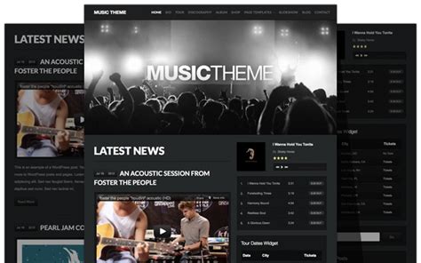 The Music Theme - Beautiful, Responsive WordPress Themes - Organic Themes
