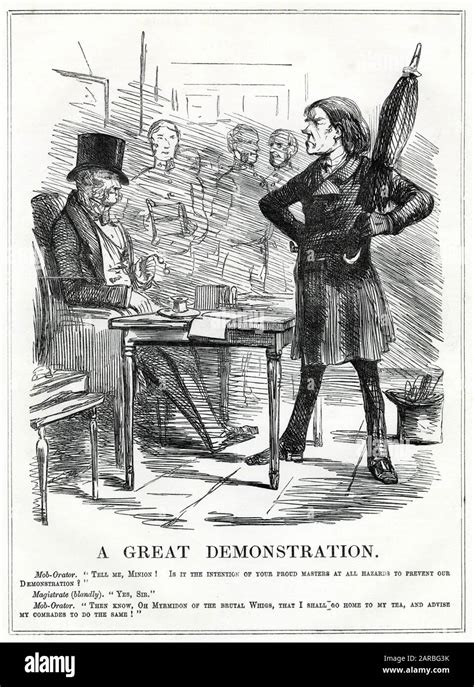 Cartoon A Great Demonstration Satirical Comment On The Chartist Movement Depicting A