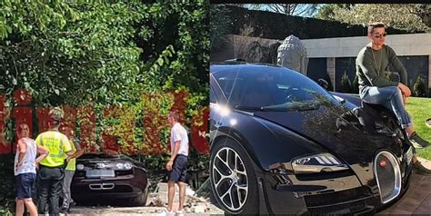 Cristiano Ronaldos Staff Crashes His £17m Bugatti Veyron Into A Wall
