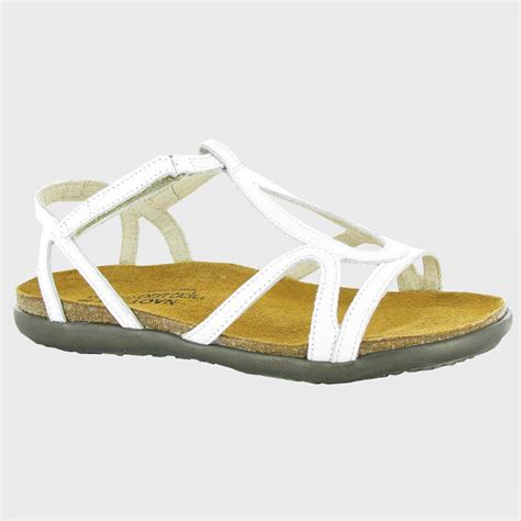 Naot Womens Dorith Gladiator Sandal White Leather Lauries Shoes