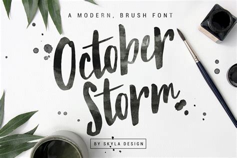 Modern Brush Font October Storm
