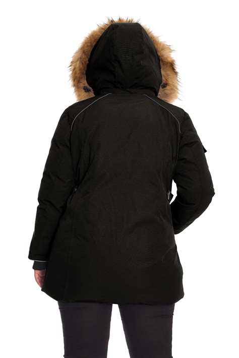 Alpine North Womens Plus Size Vegan Down Recycled Parka Winter Jacket