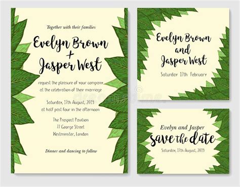 Wedding Invite Invitation Rsvp Thank You Card Vector Floral Greenery