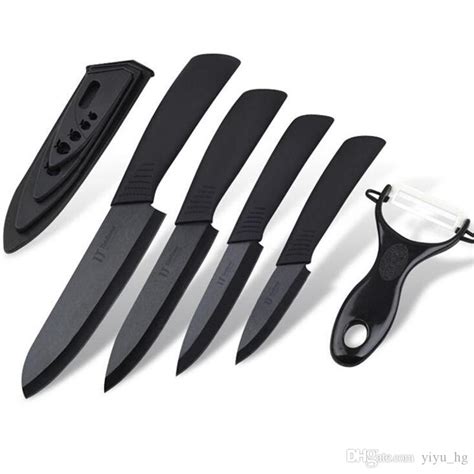 3 4 5 6 Inch Ceramic Knife Set Black Handle Paring Fruit Utility Chef