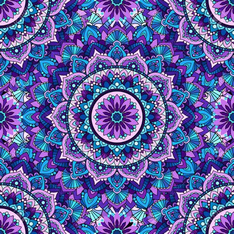 Download Seamless Pattern Of Mandala Purple By Victoriae Design