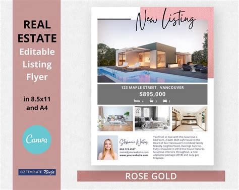 Real Estate New Listing Flyer New Listing Flyer Template | Etsy