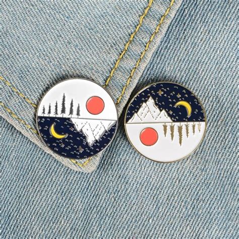 Outdoors Adventure Enamel Pins Wild Hiking Travel Brooches Collection