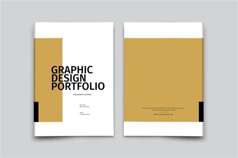 Psd Portfolio Template On Yellow Images Creative Store