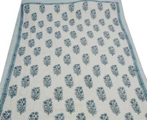 khushi handicraft hand block printed cotton jaipuri bed razai size 90x108 inch 60x90 inch at