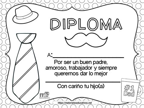 Diplomas Día Del Padre Modelo 15 Editable En Ppt Materiales Educativos