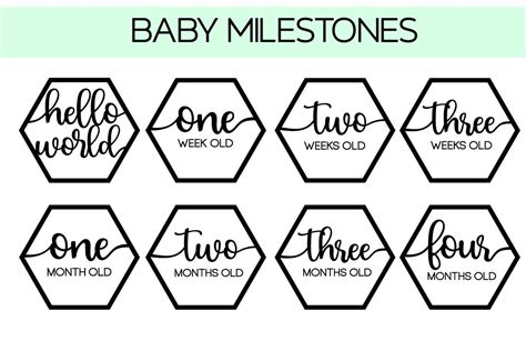 Baby Milestones Svg Graphic By Hellyeahdigitaldesign · Creative Fabrica