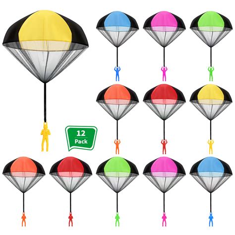 Buy 12 Pieces Parachute Toy Parachute Hand Throw Toy Set No Intertwing