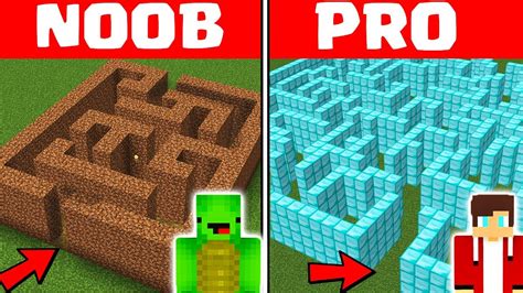 Minecraft Noob Vs Pro Biggest Maze By Mikey Maizen And Jj Maizen