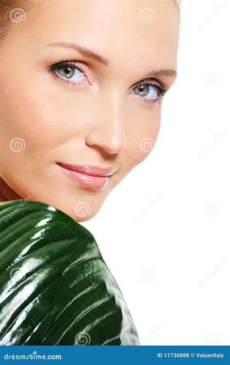 Woman With Beautiful Fresh Clear Skin Stock Photo Image Of Care