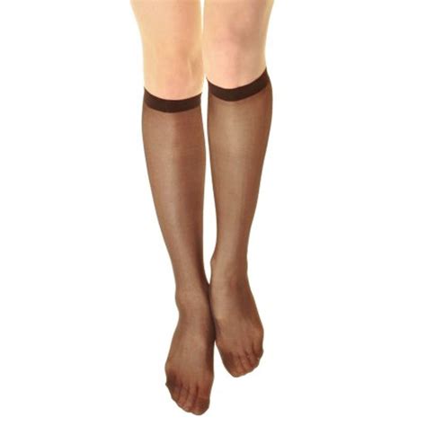 wholesale women s sheer knee high socks coffee nylon dollardays