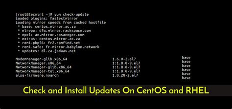 How To Check And Install Updates On Centos And Rhel