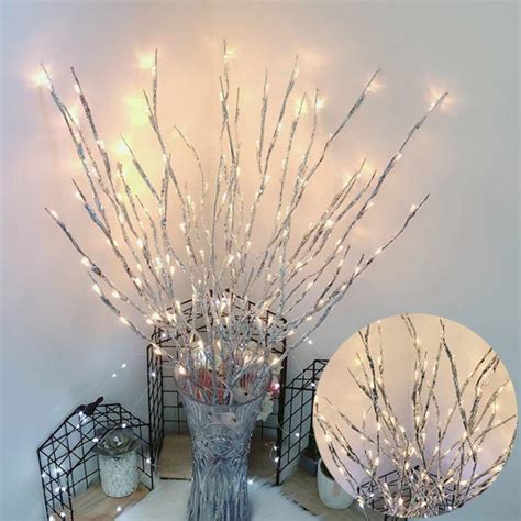 Winter Clearance 20 Lights 5 Branches Led Simulation Tree Branch Light
