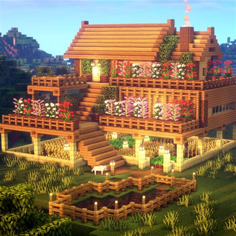 Woodern Survival House In 2021 Minecraft Architecture Cute Minecraft