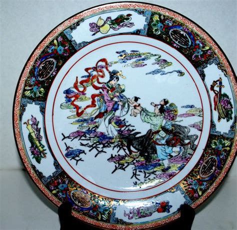 Sale Chinese Hand Painted Plate Medallion Plate Made In Etsy Hand