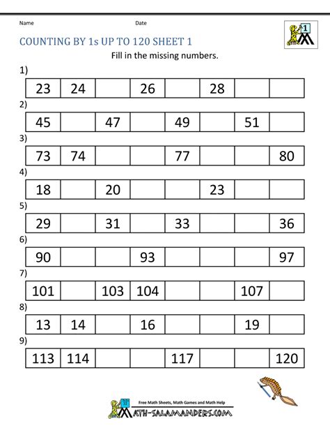 Free Math Worksheets For 1st Grade