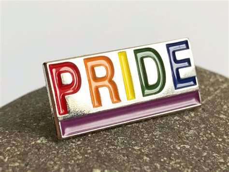 Pride Pin Rainbow Enamel Metal Lapel Pin Badge Lgbt Etsy