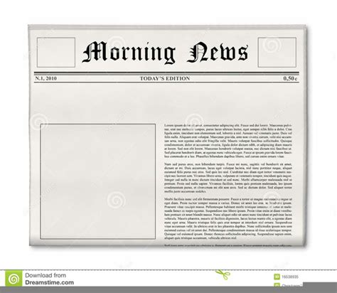 Newspaper Headline Templates Free Images At Vector Clip