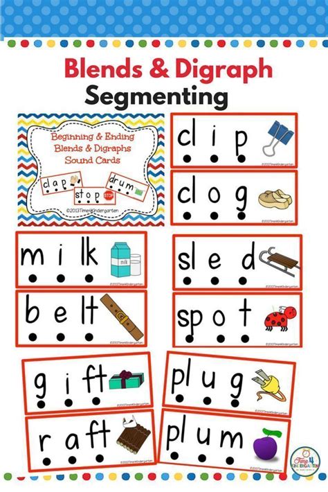Phoneme Segmentation Cards Blends And Digraphs Digraph Blends And