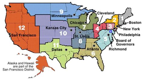 Free Images Federal Reserve Districts Map