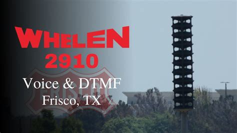 Whelen 2910 Live Voice And Dtmf Frisco Tx Youtube