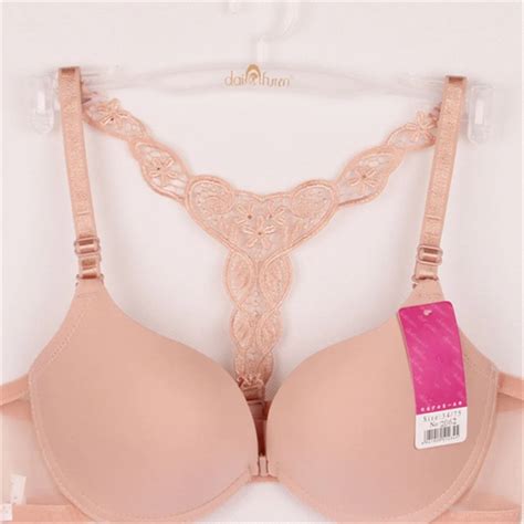 Sexy Front Closure Smooth Bras Charming Lace Racer Back Racerback Push