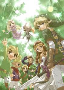 Zelda And Link Through The Years The Legend Of Zelda Characters Fan