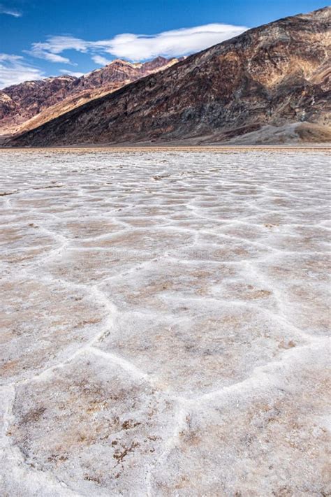 Salt Flats In Badwater Basin In Death Valley Usa Stock Photo Image