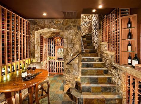 Use Of Stone Gives The Wine Cellar A More Classic Appeal Design Kga