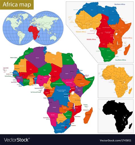 Africa Map Royalty Free Vector Image Vectorstock