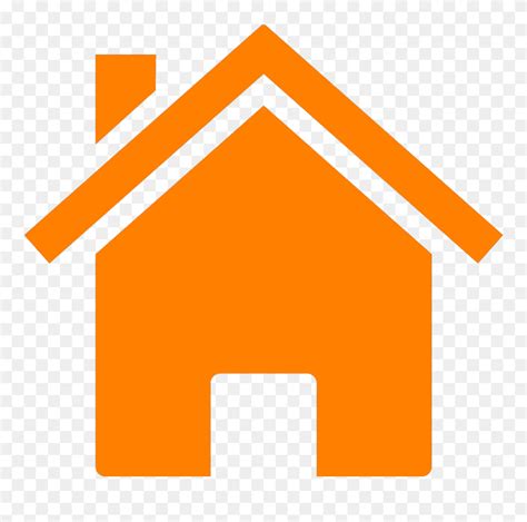 Orange House Cliparts Home Icon Png Orange Transparent Png 9015