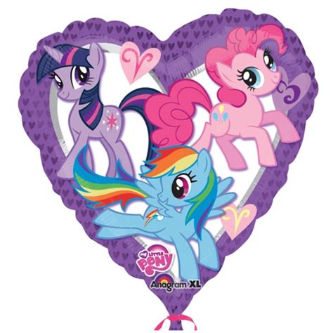 5 X My Little Pony Heart 18 Foil Balloon Dreemway