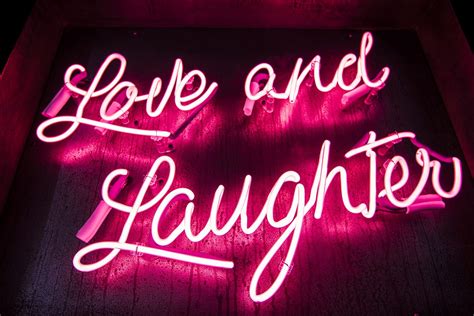 Neon Love Laughter Kemp London Bespoke Neon Signs And Prop Hire
