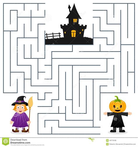 Halloween Maze Worksheets