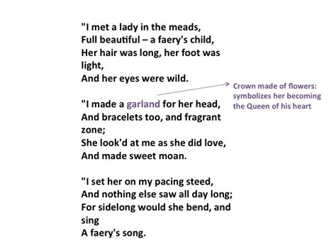St Marys Unseen Poetry Revision La Belle Dame Sans Merci John Keats