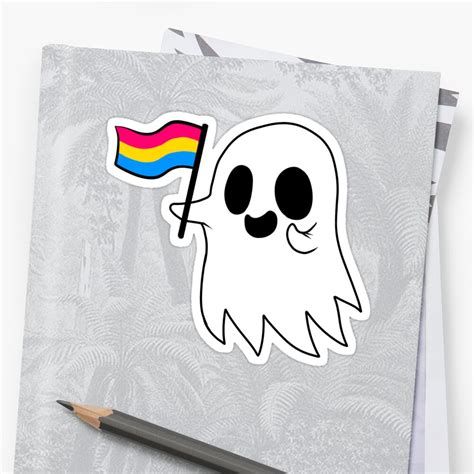 Pansexual Pride Ghost Stickers By Ressq Redbubble
