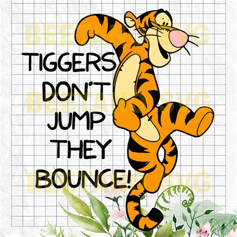 Tiggers Dont Jump They Bounce Svg Dxf Eps Png Instant Download