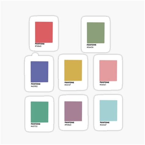 Color Swatch Stickers Garden Colors Pack Sticker By Skyblue843