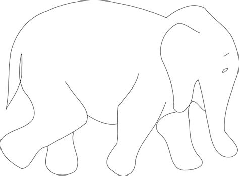 Download Elephant Outline clip art Free vector in Open office drawing svg ( .svg ) vector illustration ...