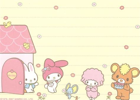 Kawaii Memo Paper My Melody Sanrio Hello Kitty My Melody Hello