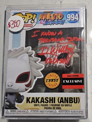 001 Funko Pop 994 Kakashi Anbu Aaa Anime Chase Signed By Dave