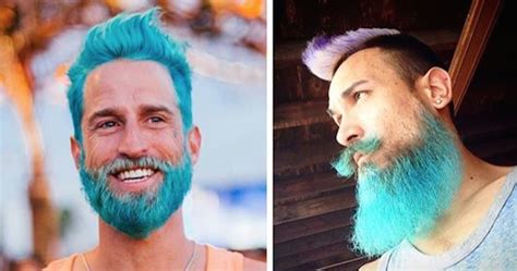Merman Beard Men Are Dyeing Their Hair With Vivid Colors Like Never