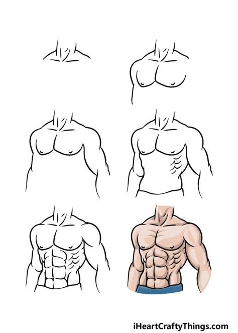 Abs Drawing How To Draw Abs Step By Step